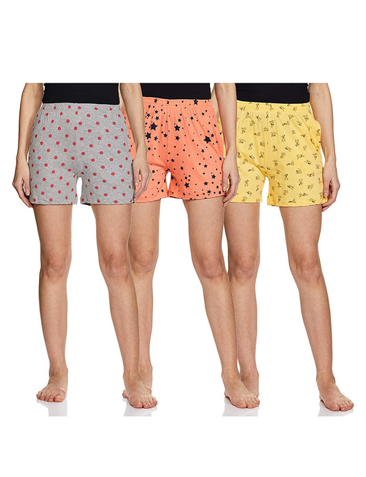 Women's Cotton Boxer Regular Fit Casual Shorts