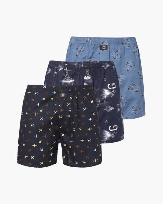 Pack Of 3 Printed Boxers