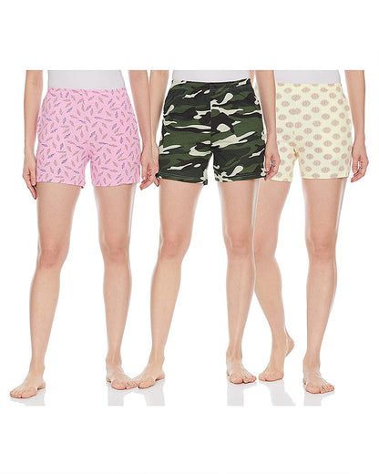 Women's Cotton Boxer Regular Fit Casual Shorts