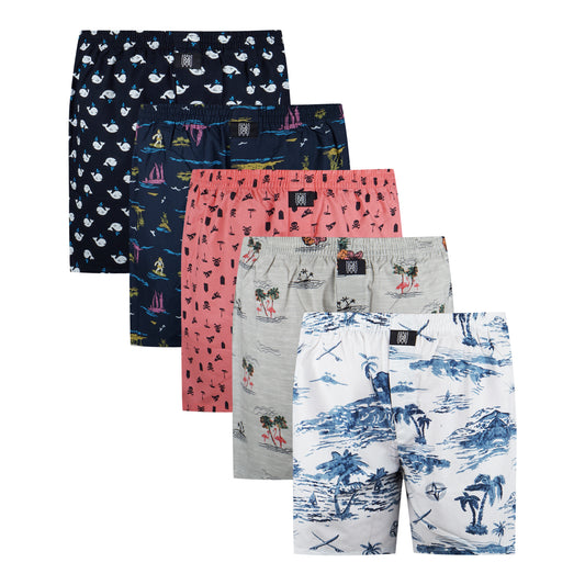 Pack Of 5 Printed Boxers