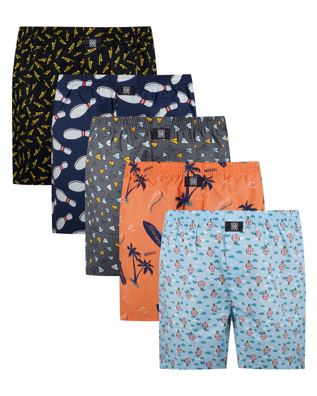 Pack Of 5 Printed Boxers